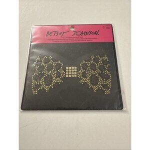 New Betsey Johnson Cheetah Bow Bling Iron On Rhinestones Applique CS7